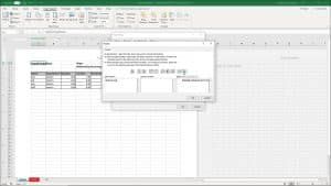 Create Headers and Footers in Excel - Instructions: A picture of the “Header” dialog box you can open from the “Page Setup” dialog box in Excel.