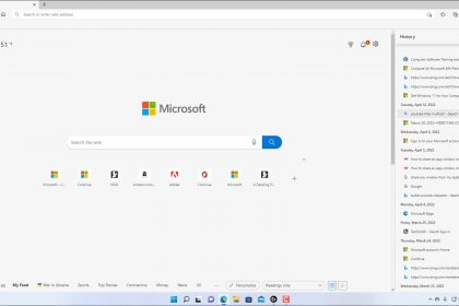 A picture showing how to manage browser history in Microsoft Edge.
