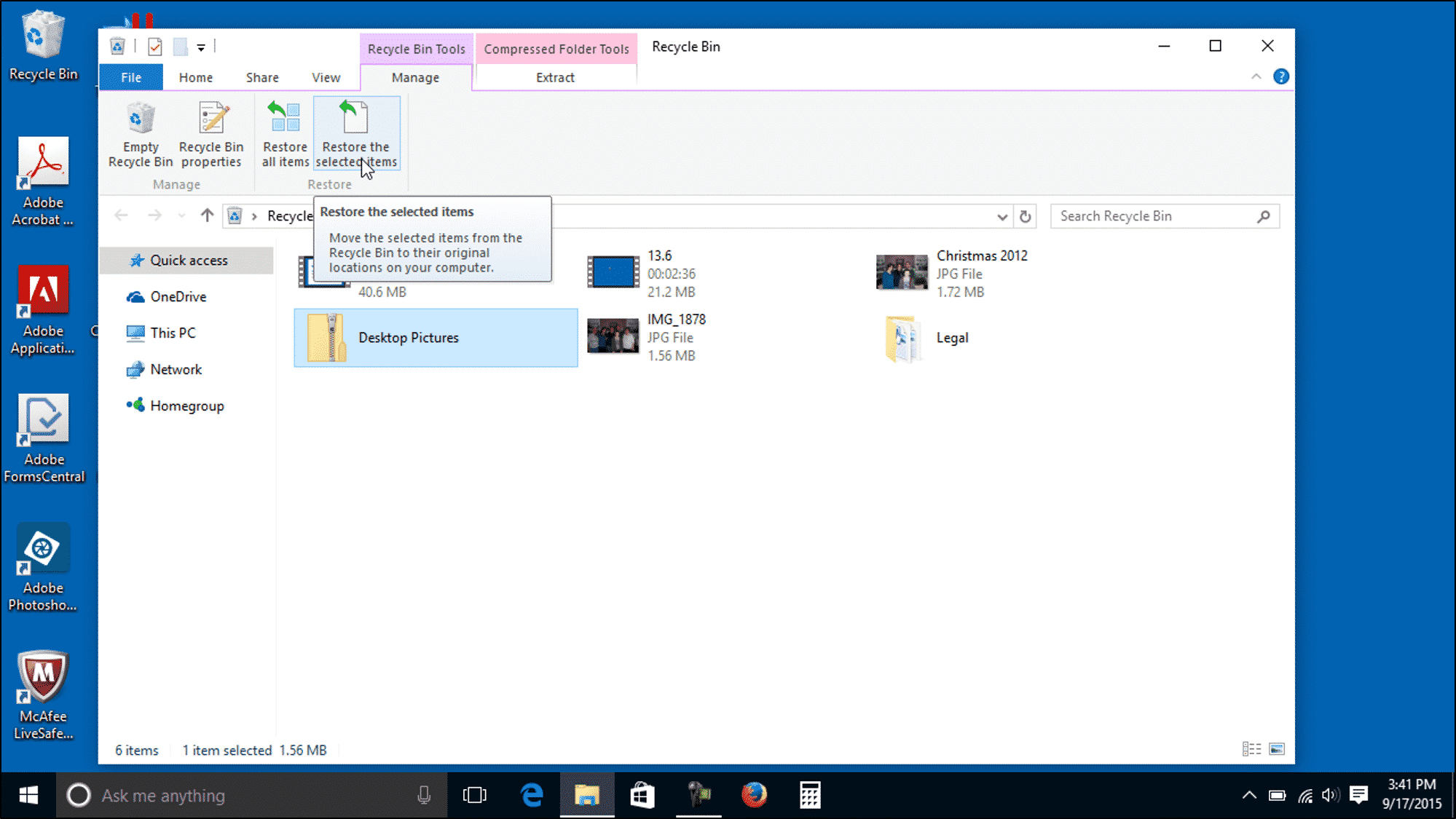 Restore A Deleted File From The Recycle Bin In Windows 10 - Instructions