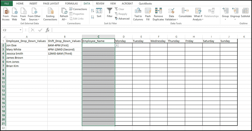 A picture of Step #9 in How to Add a Drop Down List in Excel.