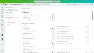 A picture showing the “Reports & Analytics” bar in the new QuickBooks Online interface.