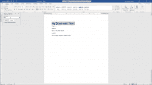 Apply Styles in Word - Instructions: A picture of the “Apply Styles” pane in Word for Office 365.