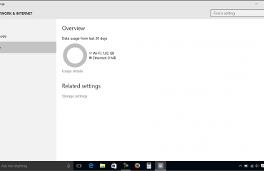View Data Usage in Windows 10 - Tutorial: A picture of the 