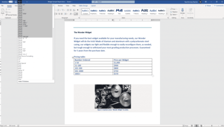 Using Undo and Redo in Word- Instructions: A picture of a user undoing previous actions in Word.