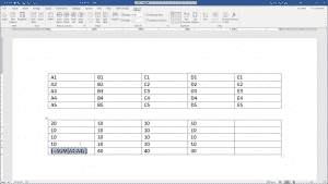 View Formulas in a Table in Word - Instructions: A picture of a formula in a table cell in Word.