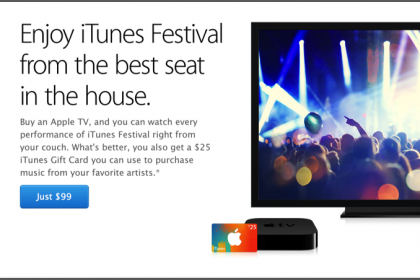 $25 iTunes Gift Card Promotion with Purchase of Apple TV- August and September 2014.