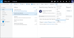 Print an Email in Outlook on the Web - Instructions: A picture of a user printing an email in Outlook on the Web.
