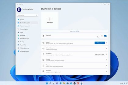 A picture showing how to enable Bluetooth in Windows 11.
