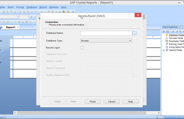 Access or Excel DAO in Crystal Reports 2013- Tutorial: A picture of the 