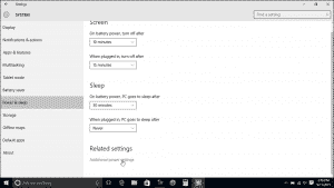 Power Settings in Windows 10 - Tutorial: A picture of the “Power & sleep” settings in Windows 10.