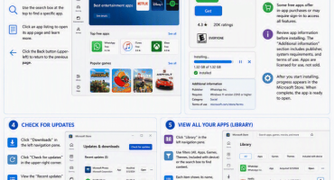 blog-9-15-2026-howtousethemicrosoftstoreinwindows11 An infographic showing how to use the Microsoft Store in Windows 11.