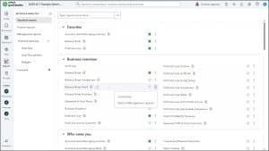 A picture showing the Reports & Analytics bar in the QuickBooks Online interface.