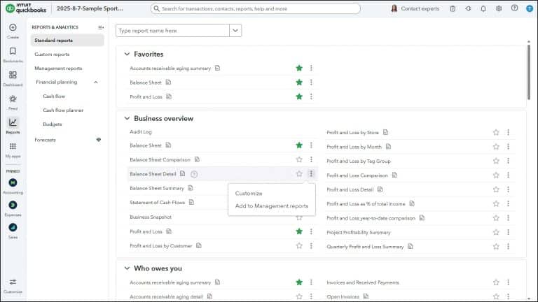 The QuickBooks Online Interface - Tutorial