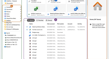 blog-9-23-2026-howtousethehomeviewoffileexplorerinwindows11 An infographic showing you how to use the Home view of File Explorer in Windows 11.