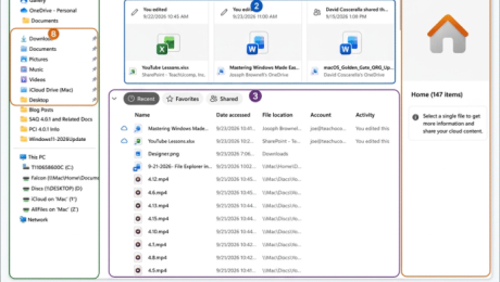 blog-9-23-2026-howtousethehomeviewoffileexplorerinwindows11 An infographic showing you how to use the Home view of File Explorer in Windows 11.