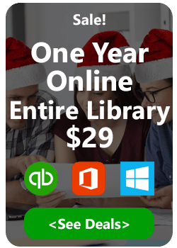 Sale! One Year Online Entire Library $29. Click here to see the deals.
