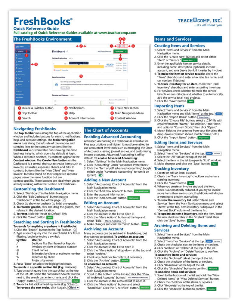 FreshBooks Quick Reference Guide