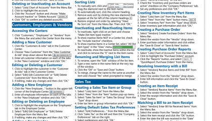 A picture of the first page of our QuickBooks Desktop Pro cheat sheet for QuickBooks Desktop Pro 2023.